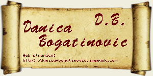 Danica Bogatinović vizit kartica